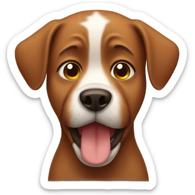 brown dog crying tears  sticker