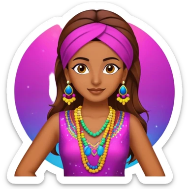 Punjabi girl in disco sticker