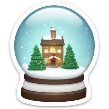 Christmas snowglobe sticker
