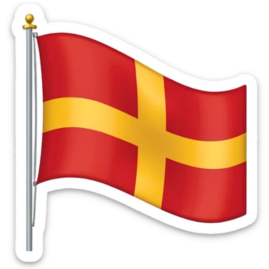 Skåne flag ( looks like Swedish flag but red background and yellow cross) sticker