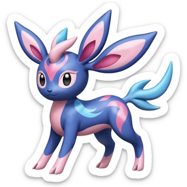 Shiny Pastel Palkia-Kyogre-Sylveon-Xerneas-fusion sticker