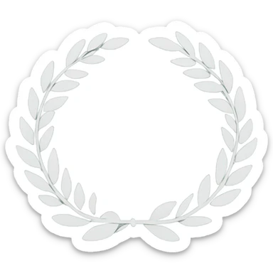 a very simple and clean laurel wreath sticker