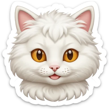 beyaz kedi emojisi sticker