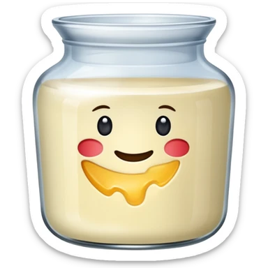 pot de yaourt en verre sticker