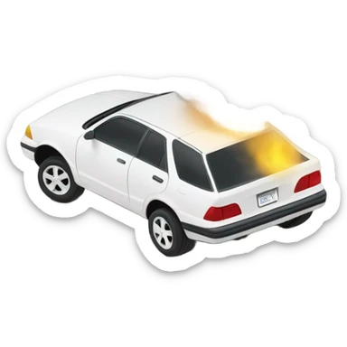 Car doing a burnout sticker