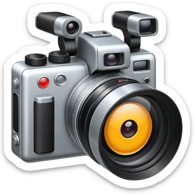 Camera with directions arrows or area view sticker