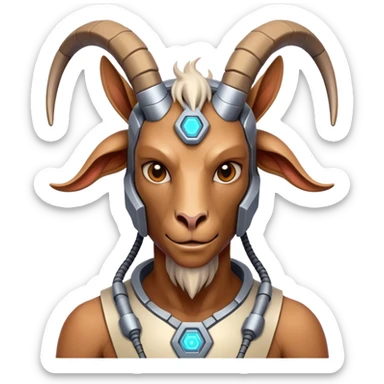 Cybernetic Goat(Ram) man sticker
