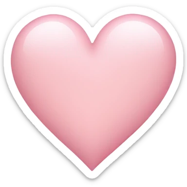 Light pink heart sticker