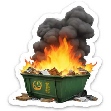 Dumpster fire sticker