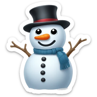 Snowman sticker