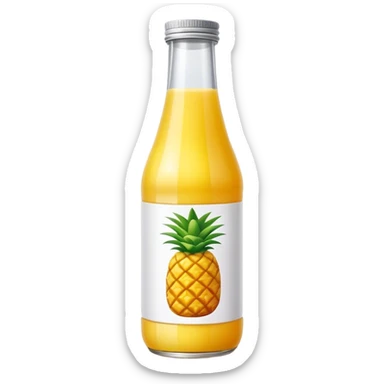 Pineapple juice bottle sticker