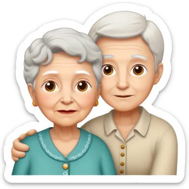 grandson with grandmother sticker