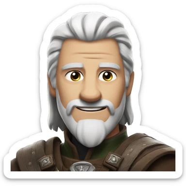 Gerald from rivia, person of The Witcher, give a thumbs up. sticker