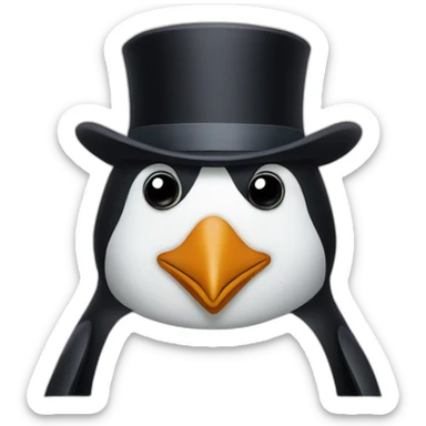 a penguin disguised like in Downton Abbey sticker