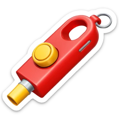 A create a whistlewith tvk image and colour with the colour first red and in center yellow and then red  sticker