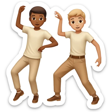 2 boys dancing sticker