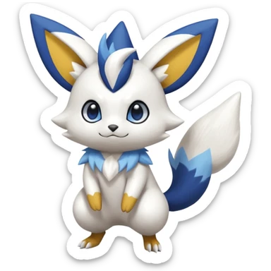 Victini-Meowstic-Raichu-Zangoose-Fakémon-hybrid-creature (full body)  sticker