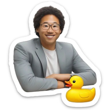 yellow carton rubber duck that is a software engineer sticker