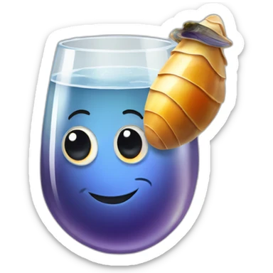 Mussel holding a glass of spritz sticker