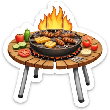 BBQ table sticker