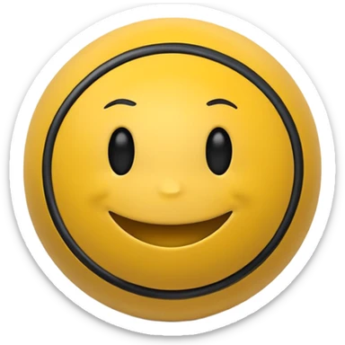 strong smiling ball bouncing back up with motion lines emoji sticker