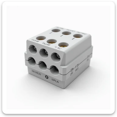 photorealistic image of a lighting connector or terminal block, isolated, no background sticker