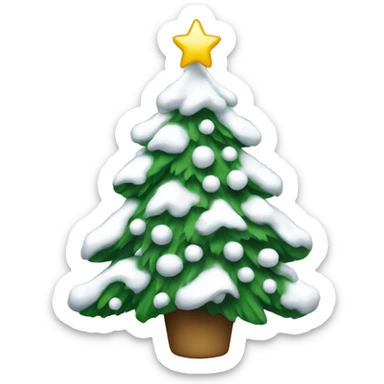 White Christmas tree sticker
