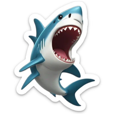Shark laughing sticker