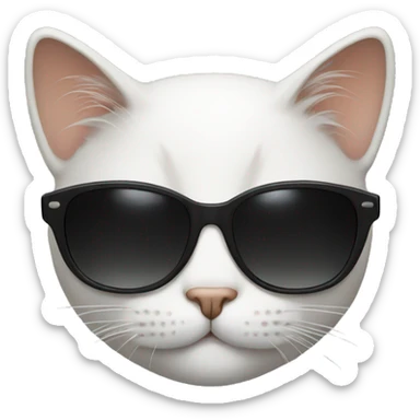 Cat with sunglasses sticker
