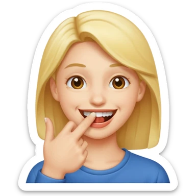 Smiley qui se mord le doigt sticker