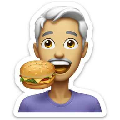 Face Savoring Food sticker