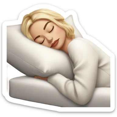 Margot Robbie sleeping pillow sticker
