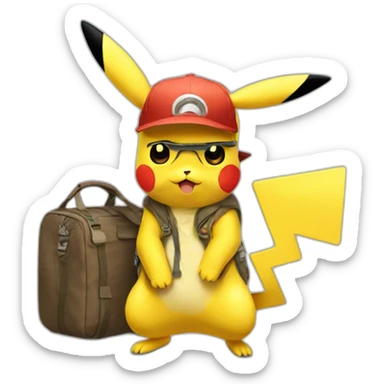 pikachu turista sticker