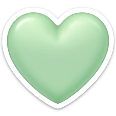 Pastel green loveheart sticker