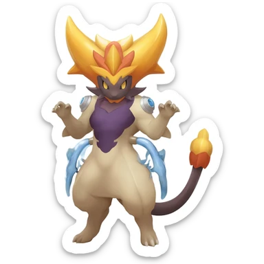 Noibat-Nargacuga-Litten-Torracat-fusion-Fakemon-Pokémon-creature  sticker