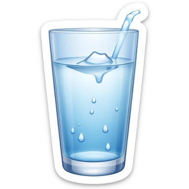 freezing glass of water sticker