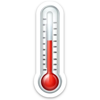 classic glass thermometer sticker