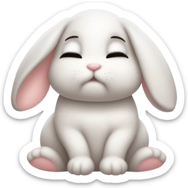 sleepy bunny sticker