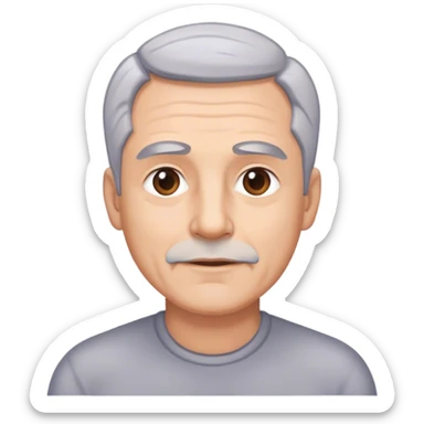 men grey hair 40 years o sticker