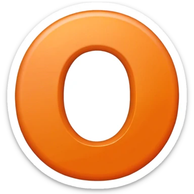 The letter O sticker
