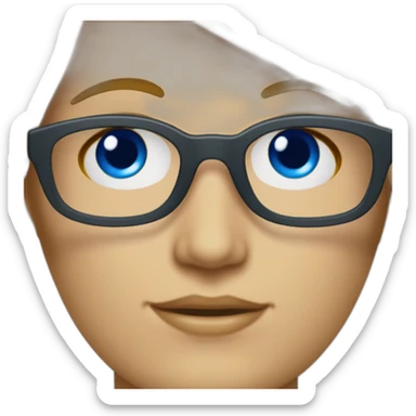 Mujer rubia y ojos azules con hombre moreno con gafas sticker