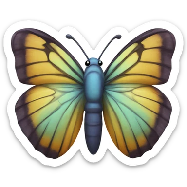Butterfly whit human face sticker
