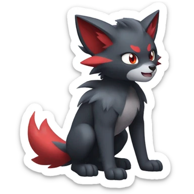 Litten-Zoroark-Mightyena-Zorua full body sticker
