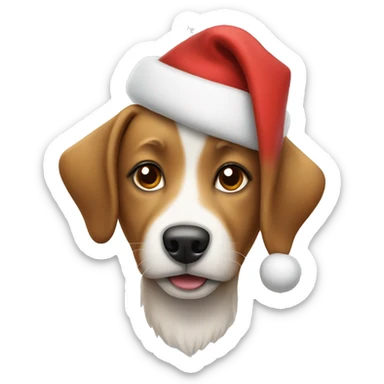 Dog celebrate Christmas  sticker