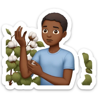 Slave not happy about picking cotton sticker