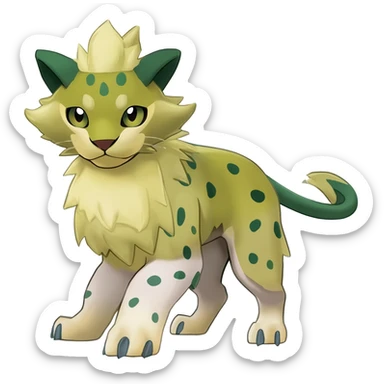 Liepard-Litten-Sprigatito-Pokémon-fusion-creature (full body) sticker