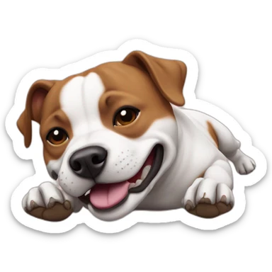 Staffordshire bull terrier slipping sticker