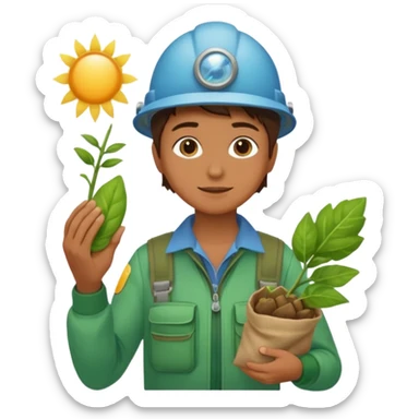 Sunbeam + seed pouch,Sky Gardener. sticker