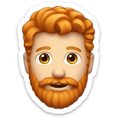 Ginger guy with ginger beard sticker
