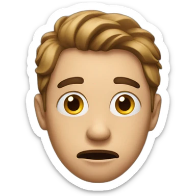 Confused man wondering about something  sticker